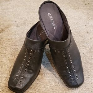 Aerosols Black Mules Size 10